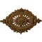 Ekena Millwork Antonio Ceiling Medallion, Hand-Painted Smokey Topaz Crackle, 35 7/8"W x 22 1/2"H x 4 3/8"P CM35X22ANSTC - alternate 1